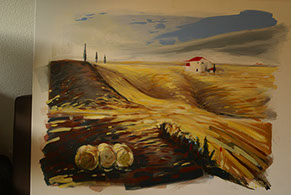 peinture à l'huile de grand tetras sur bois