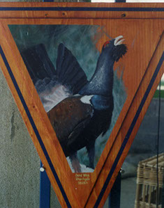 peinture à l'huile de grand tetras sur bois